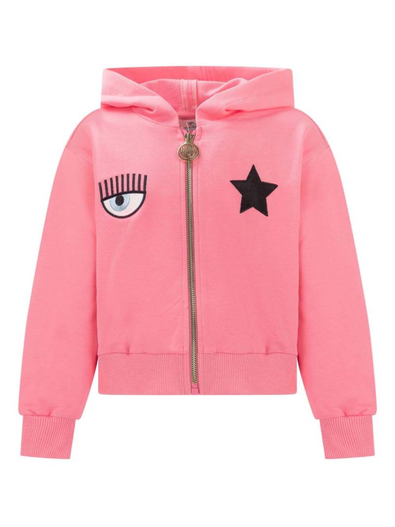 Chiara Ferragni Kids embroidered-detailing hoodie - Pink von Chiara Ferragni Kids