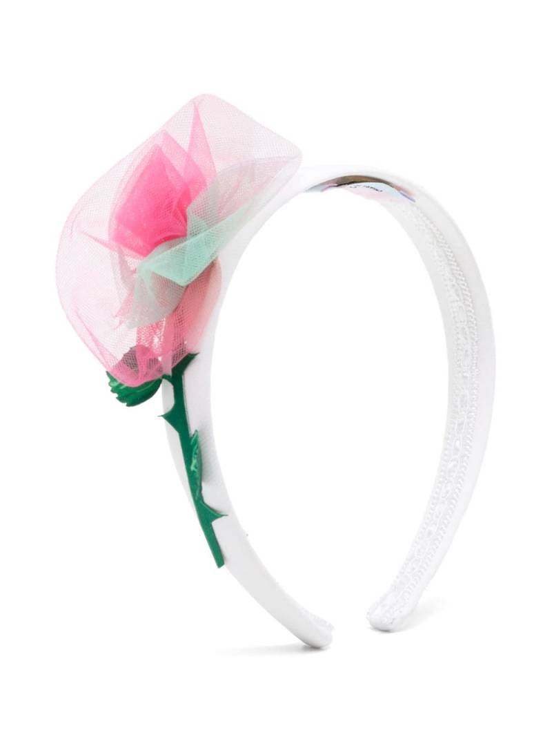 Chiara Ferragni Kids floral tulle-appliqué headband - White von Chiara Ferragni Kids