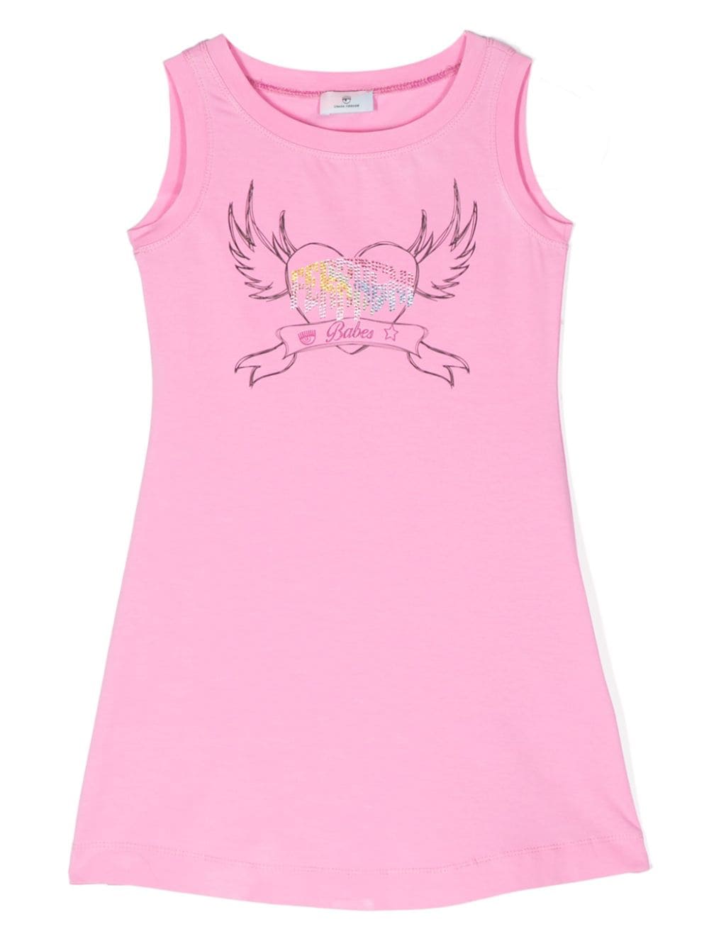 Chiara Ferragni Kids graphic-print cotton dress - Pink von Chiara Ferragni Kids