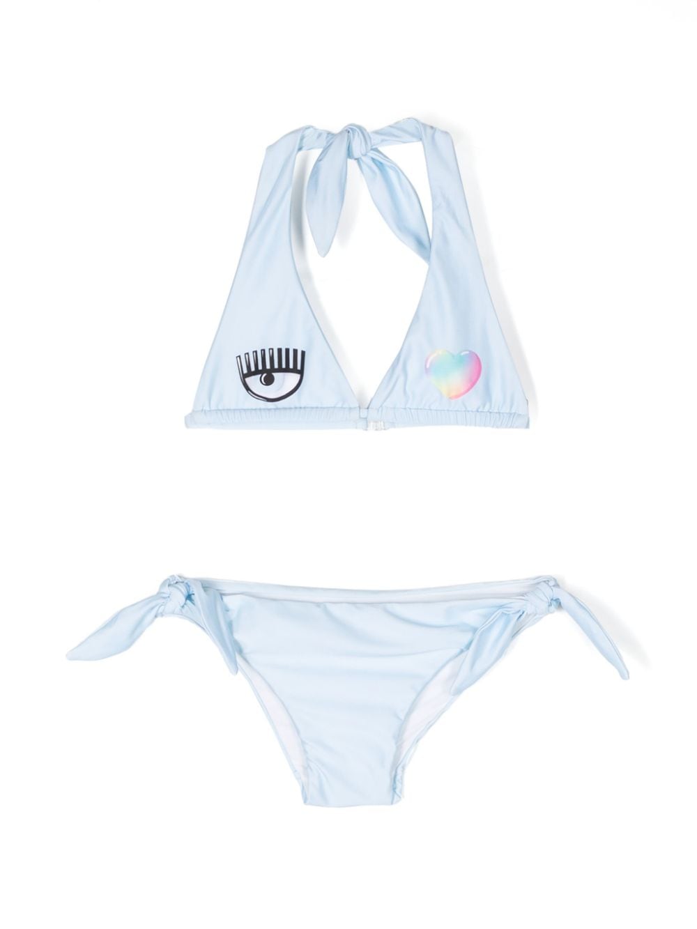 Chiara Ferragni Kids Eye Heart bikini set - Blue von Chiara Ferragni Kids