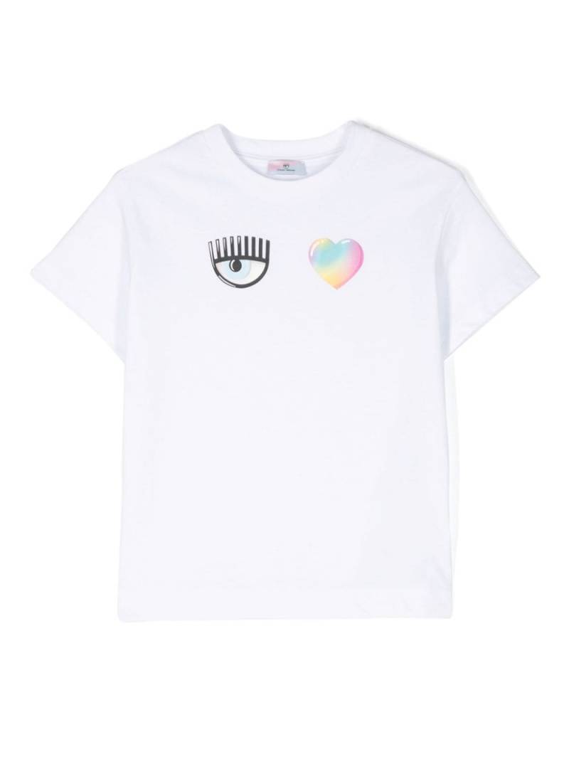 Chiara Ferragni Kids logo-print cotton T-shirt - White von Chiara Ferragni Kids