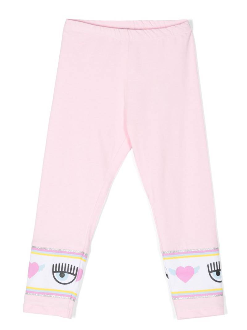 Chiara Ferragni Kids logo-print detail leggings - Pink von Chiara Ferragni Kids