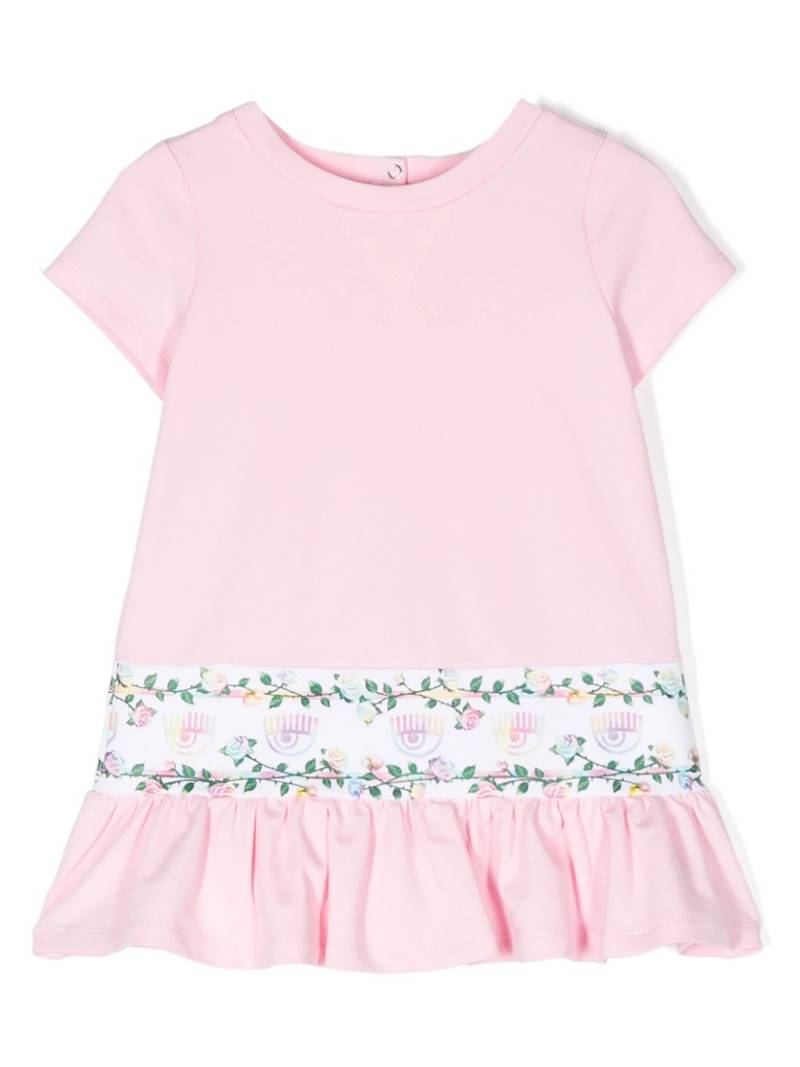 Chiara Ferragni Kids logo-tape T-shirt dress - Pink von Chiara Ferragni Kids