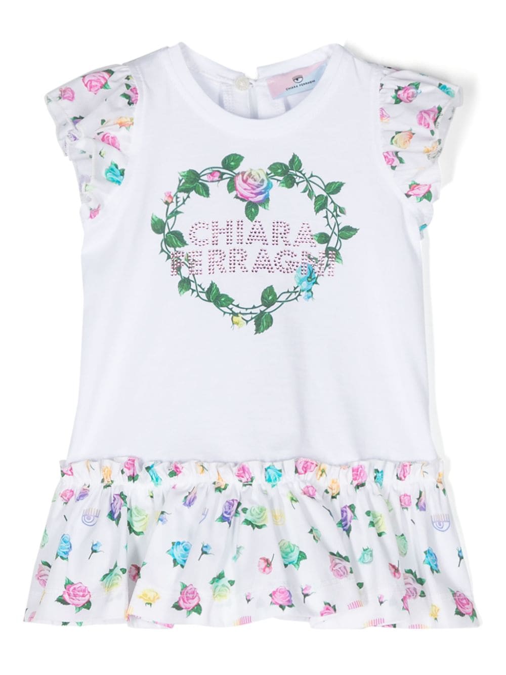 Chiara Ferragni Kids rhinestone-logo dress - White von Chiara Ferragni Kids