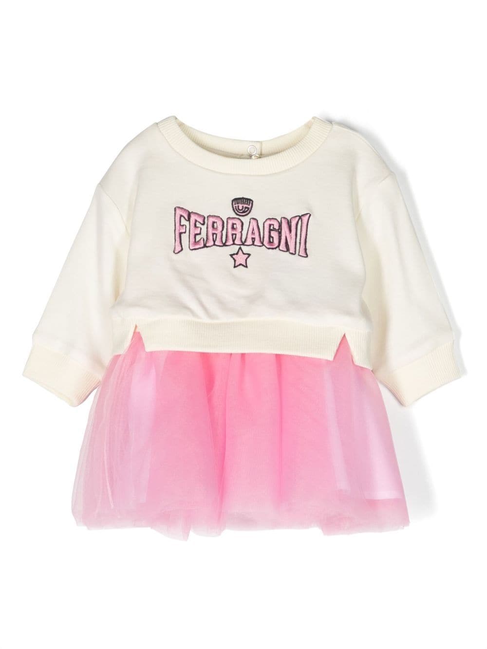 Chiara Ferragni Kids tutu longsleeved dress set - White von Chiara Ferragni Kids