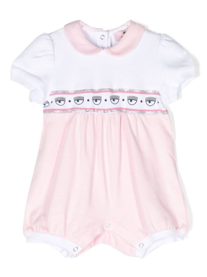 Chiara Ferragni Kids two-tone shortsleeved romper - Pink von Chiara Ferragni Kids