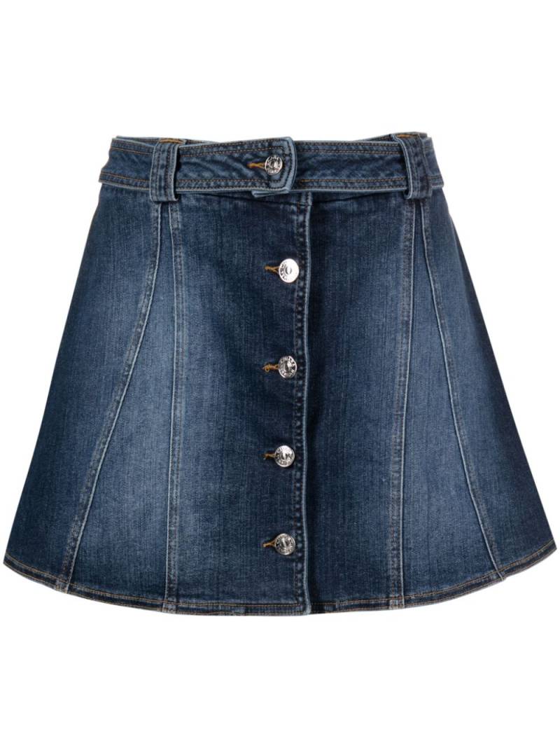 Chiara Ferragni Eye Star-embroidered denim mini skirt - Blue von Chiara Ferragni