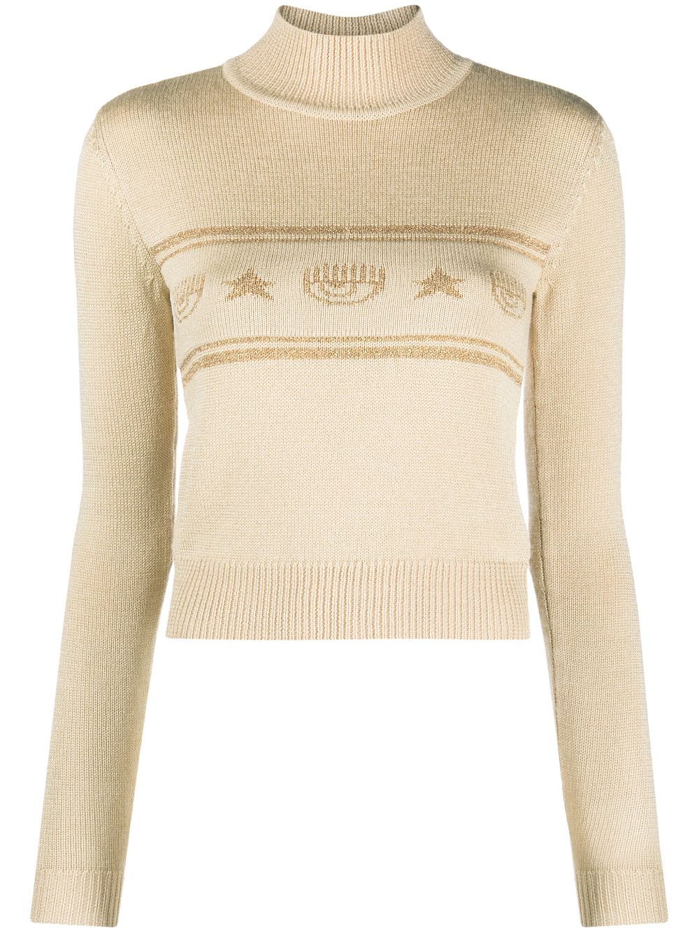 Chiara Ferragni Eye Star-jacquard sweater - Neutrals von Chiara Ferragni