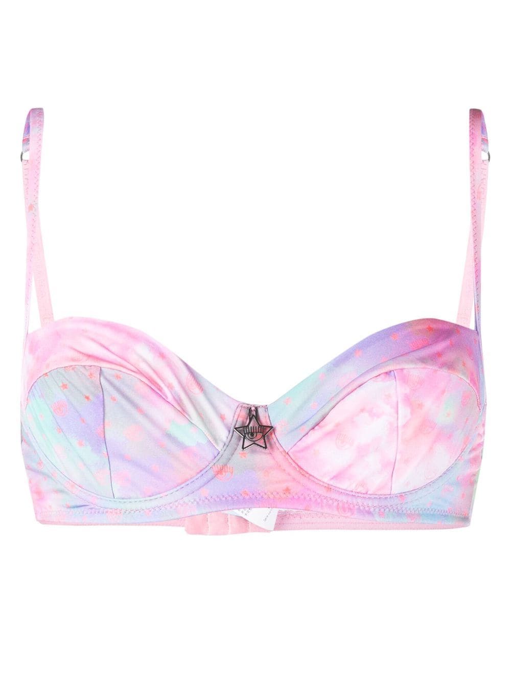 Chiara Ferragni Eye Star-print bikini top - Pink von Chiara Ferragni