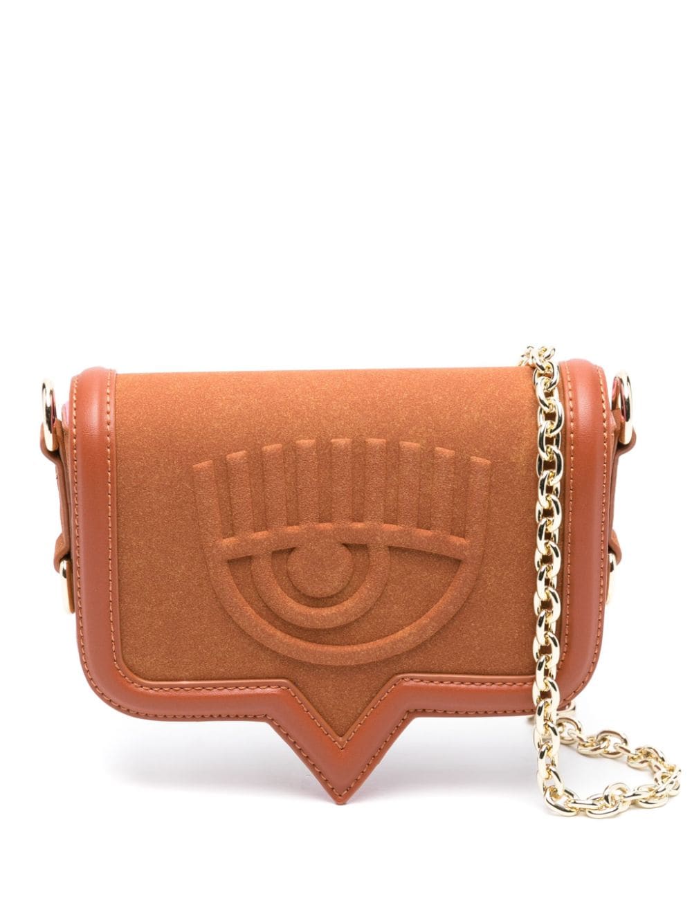 Chiara Ferragni Eyelike-embossed crossbody bag - Brown von Chiara Ferragni