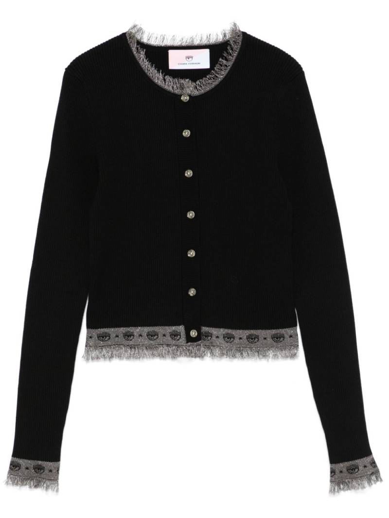 Chiara Ferragni Eyelike-intarsia cardigan - Black von Chiara Ferragni