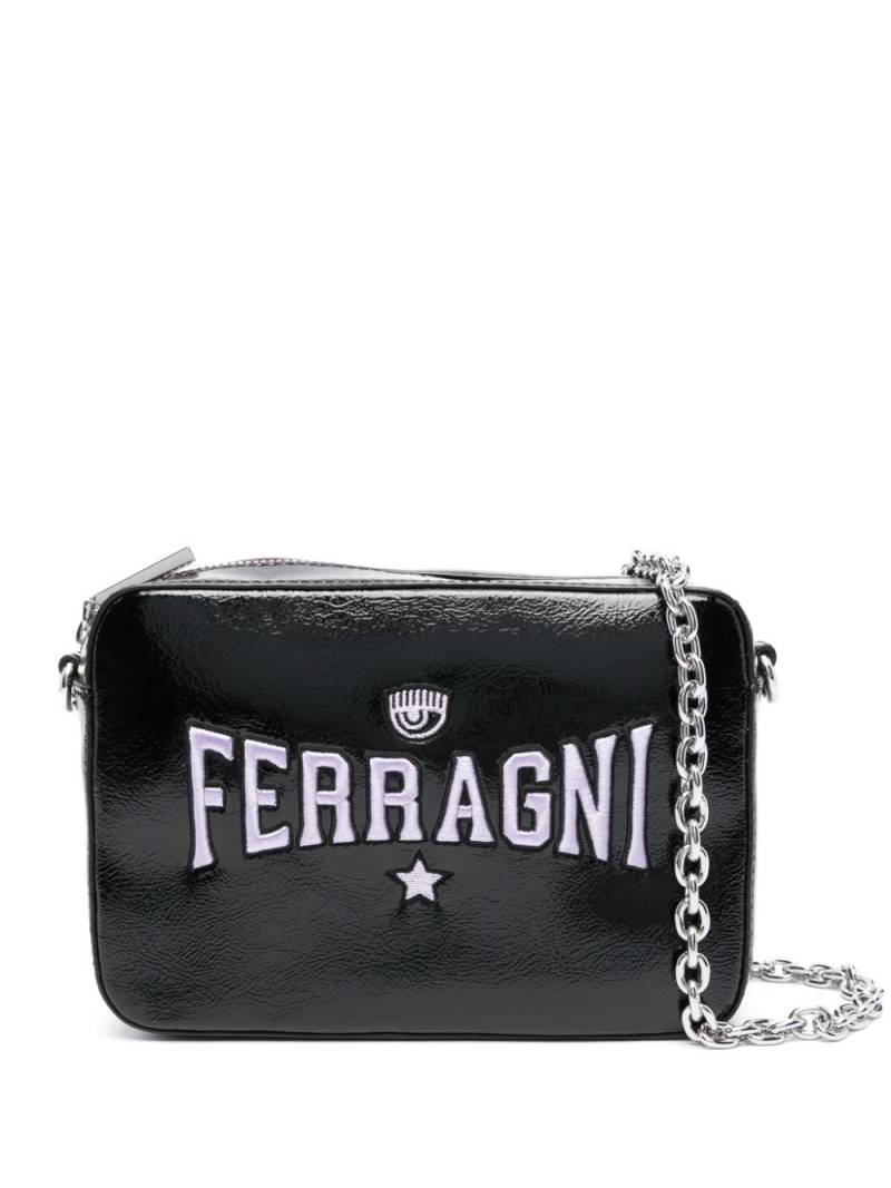 Chiara Ferragni Eyelike logo-embroidered crossbody bag - Black von Chiara Ferragni