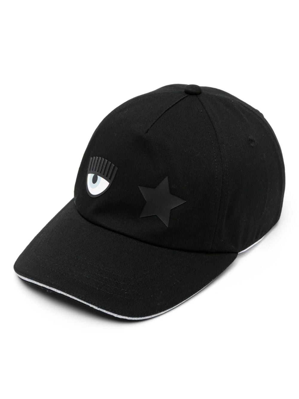 Chiara Ferragni Eyelike-motif cotton baseball cap - Black von Chiara Ferragni