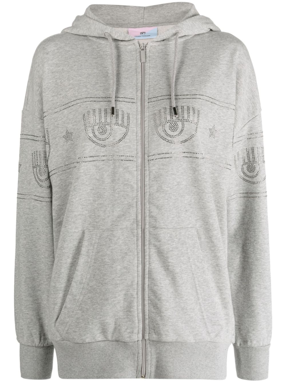 Chiara Ferragni Eyelike-motif hooded jacket - Grey von Chiara Ferragni