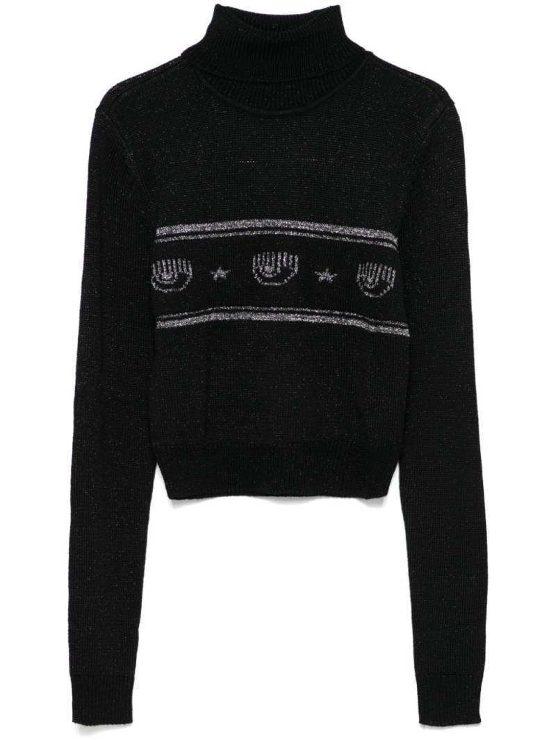 Chiara Ferragni Eyelike-motif sweater - Black von Chiara Ferragni