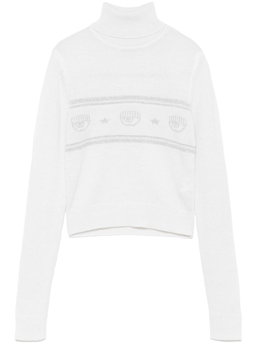 Chiara Ferragni Eyelike-motif sweater - White von Chiara Ferragni