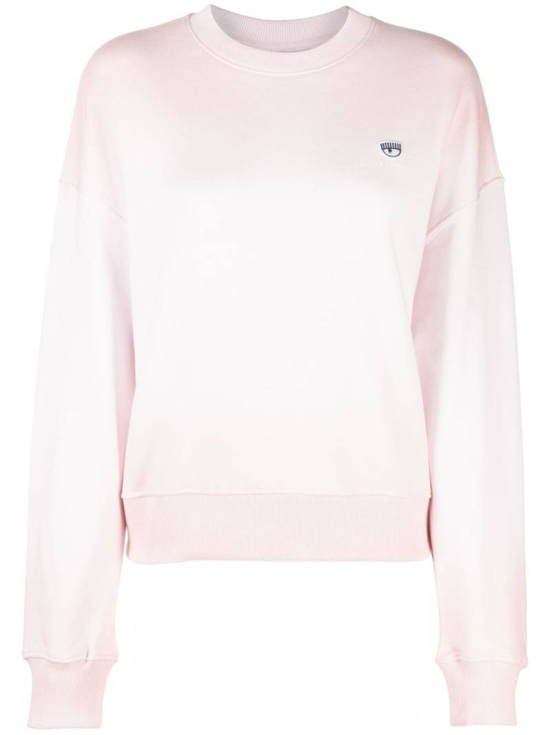 Chiara Ferragni Eyelike-patch crew neck sweatshirt - Pink von Chiara Ferragni