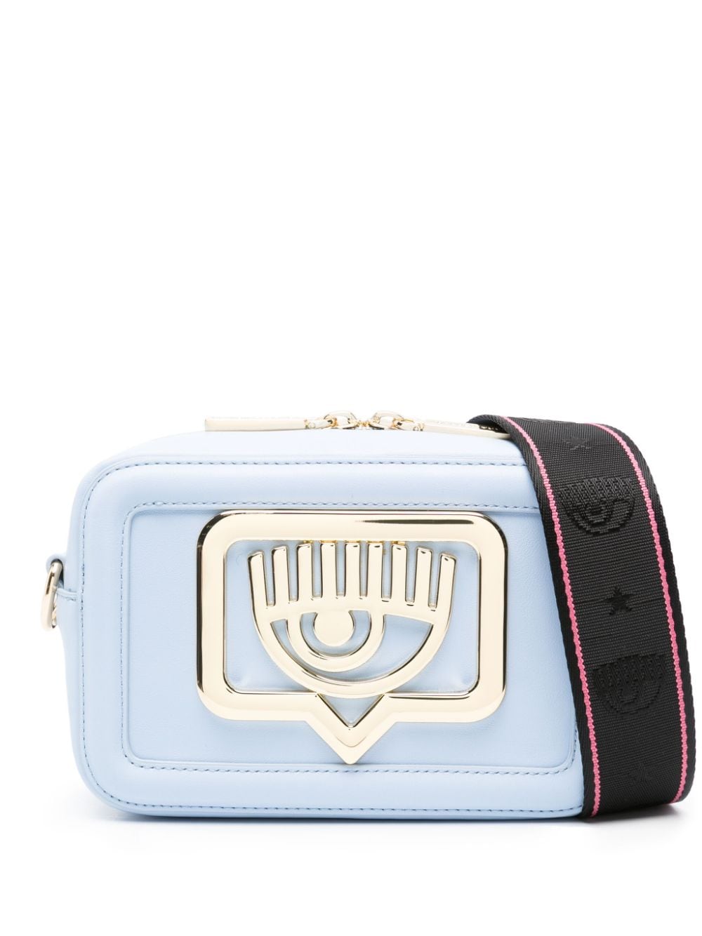 Chiara Ferragni Eyelike-plaque shoulder bag - Blue von Chiara Ferragni