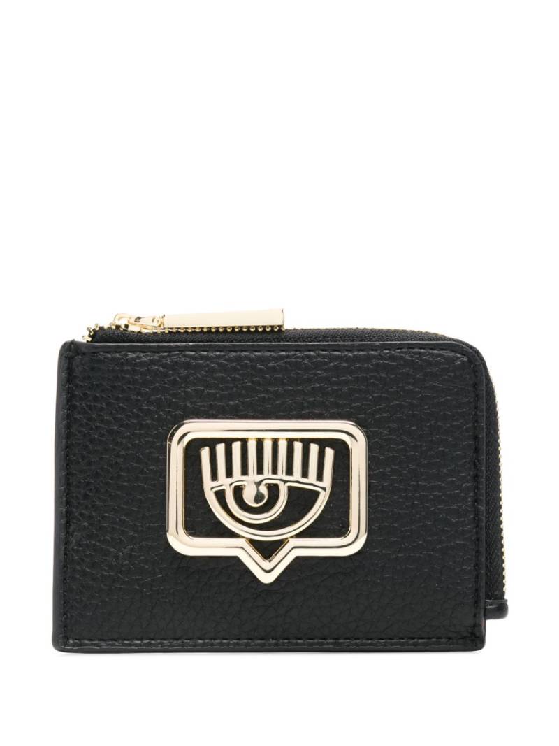 Chiara Ferragni Eyelike-plaque wallet - Black von Chiara Ferragni