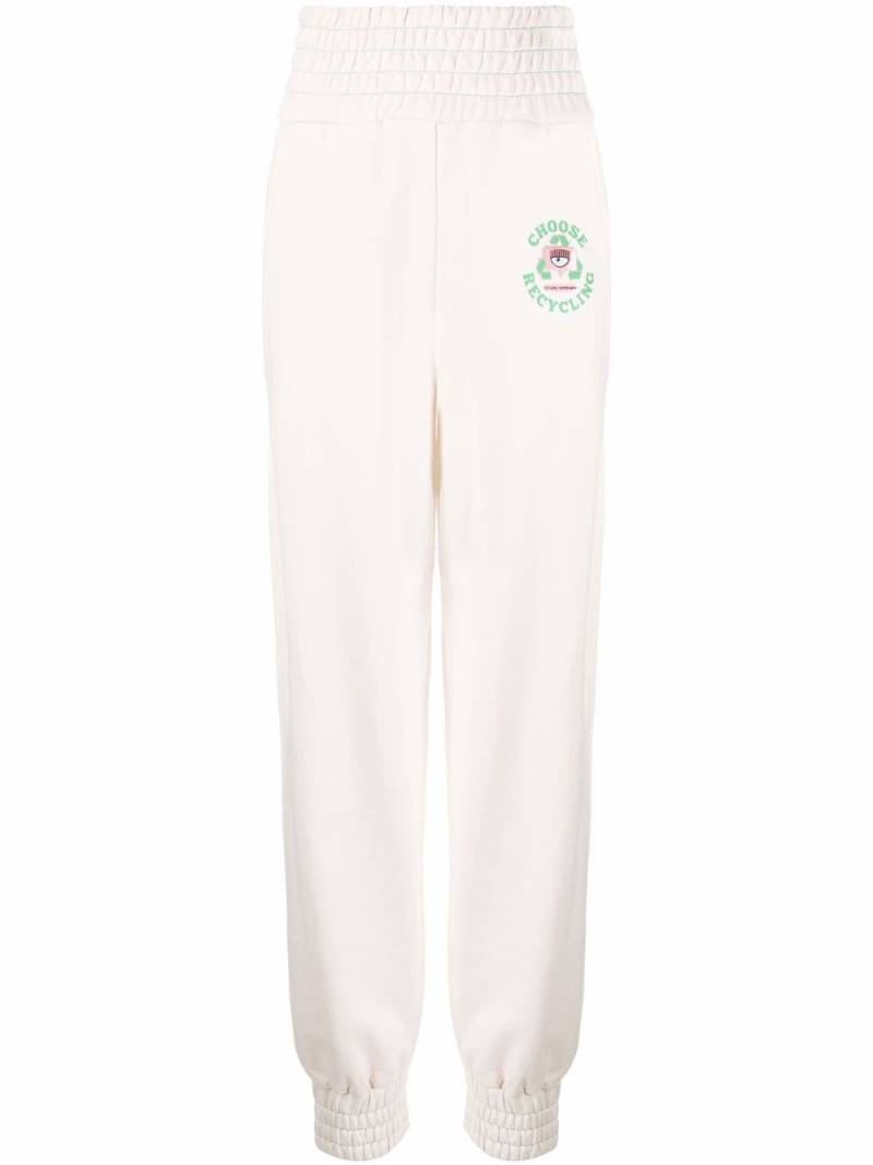 Chiara Ferragni Eyelike slogan-print track pants - Neutrals von Chiara Ferragni