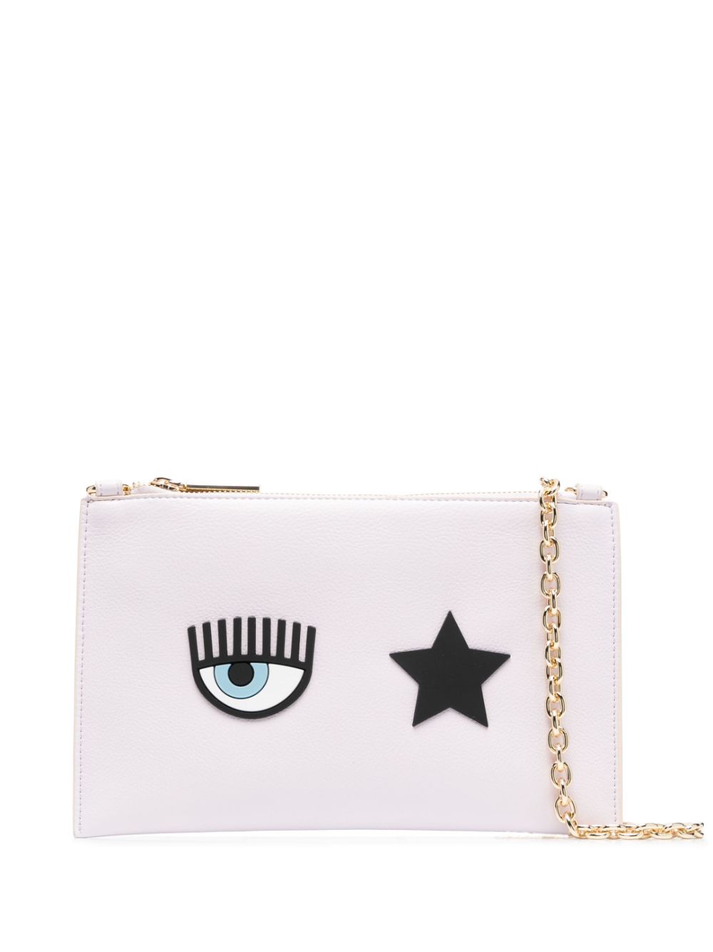 Chiara Ferragni Eyelike star-appliqué clutch bag - Pink von Chiara Ferragni