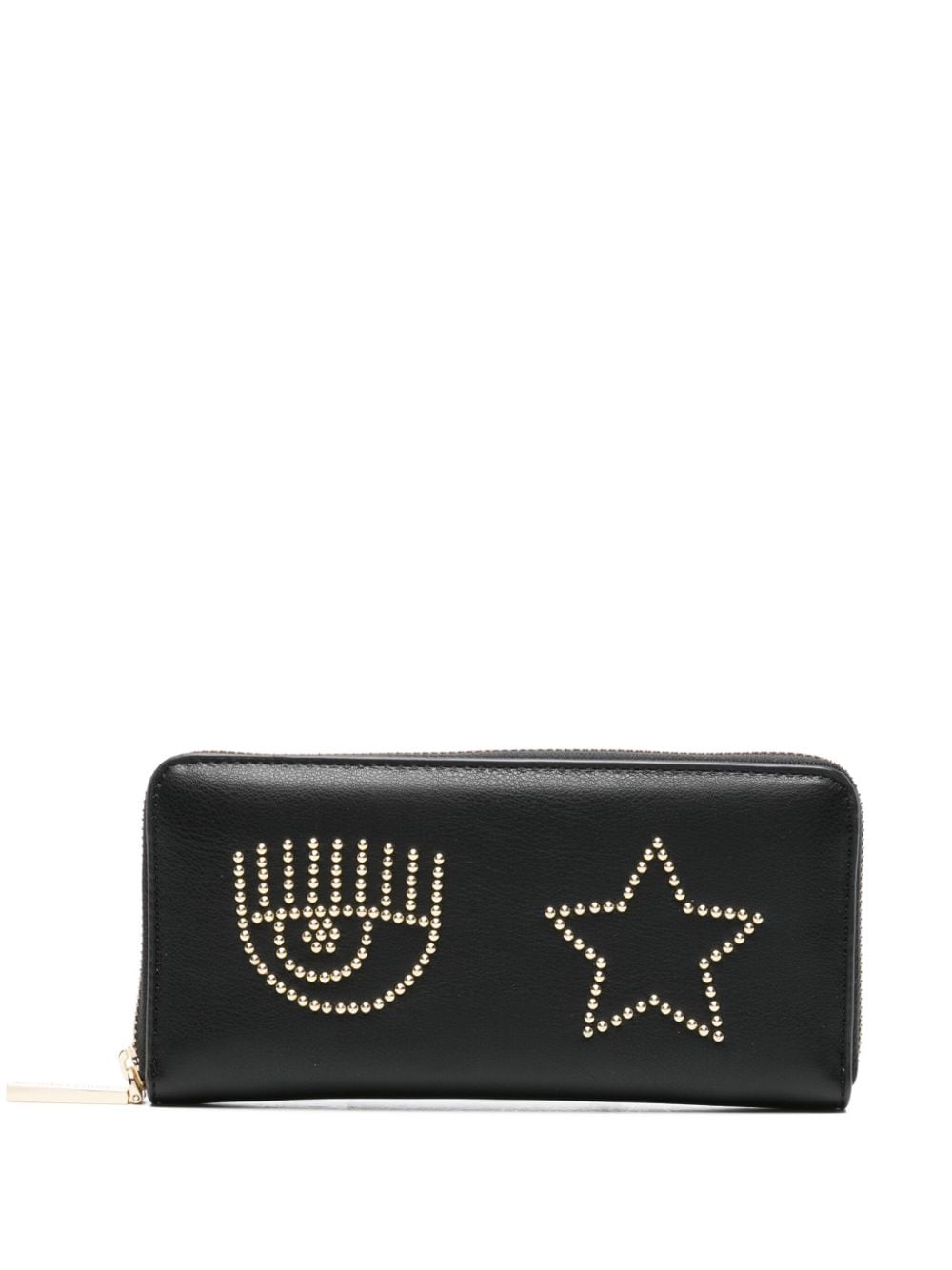 Chiara Ferragni Eyelike stud-detailing wallet - Black von Chiara Ferragni