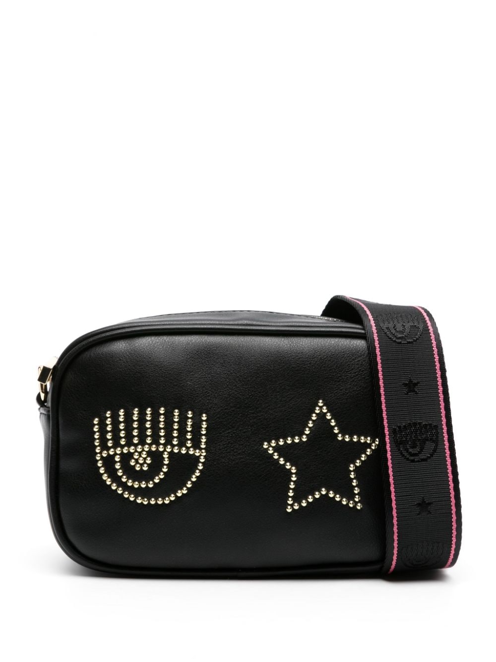 Chiara Ferragni Eyelike studded crossbody bag - Black von Chiara Ferragni