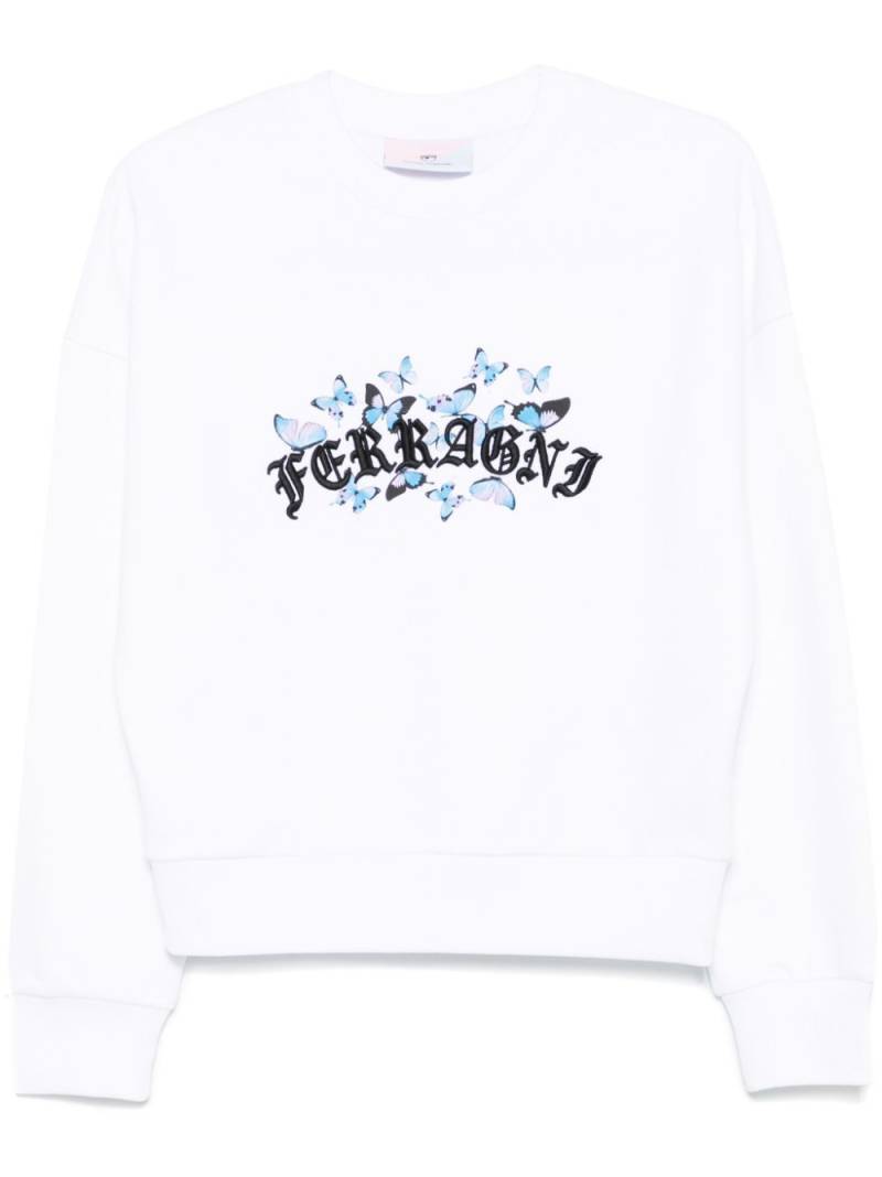 Chiara Ferragni Gothic Butterflies sweatshirt - White von Chiara Ferragni