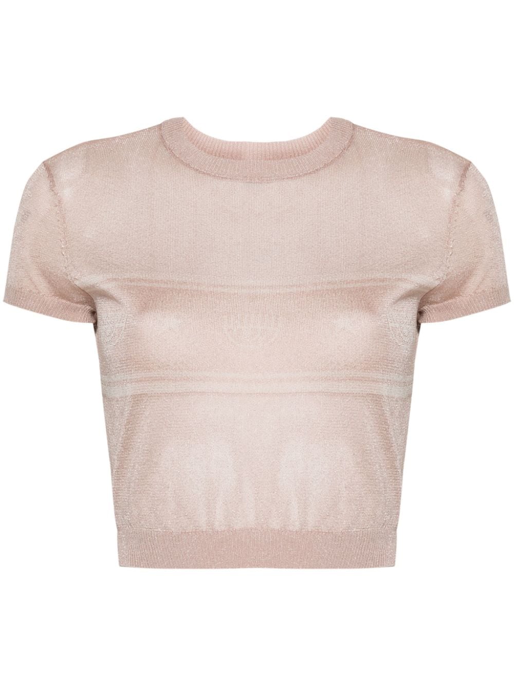 Chiara Ferragni Eyelike-motif metallic cropped jumper - Pink von Chiara Ferragni