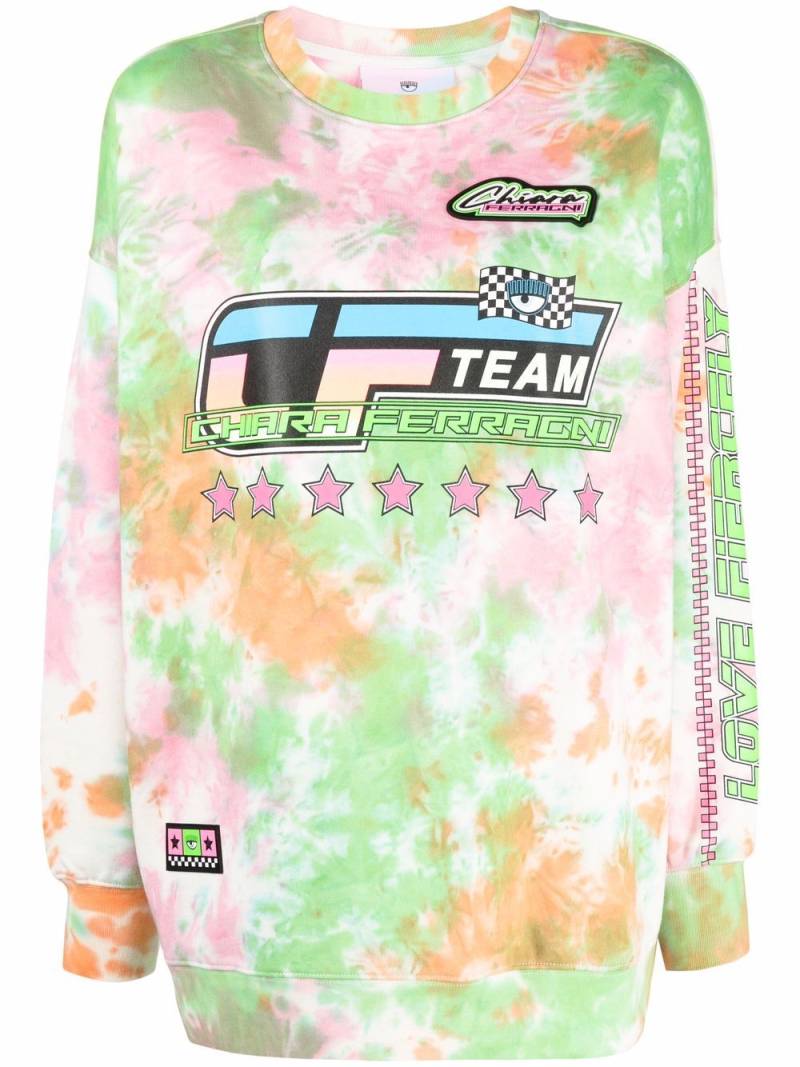 Chiara Ferragni Team tie-dye sweatshirt - Green von Chiara Ferragni