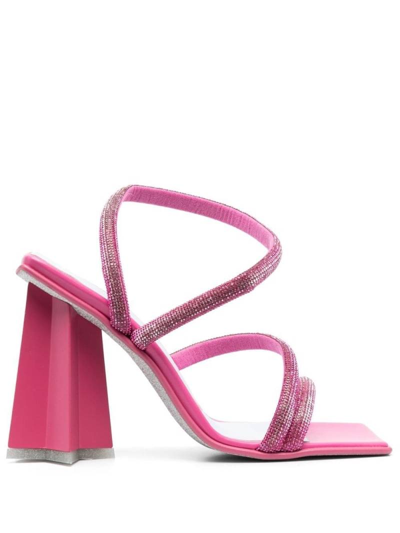 Chiara Ferragni calf-leather crystal-embellished sandals - Pink von Chiara Ferragni