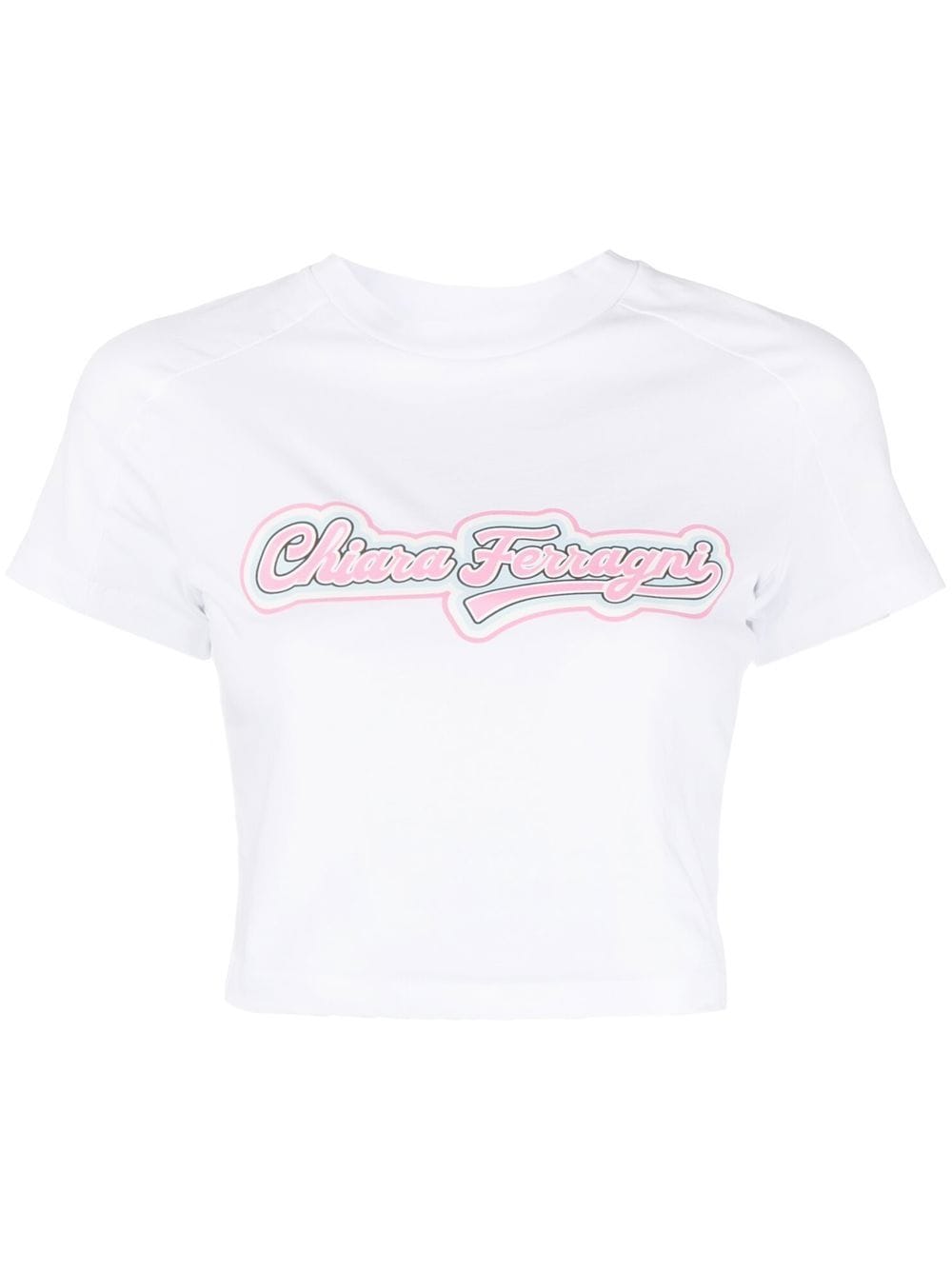 Chiara Ferragni cap-sleeve cropped T-shirt - White von Chiara Ferragni