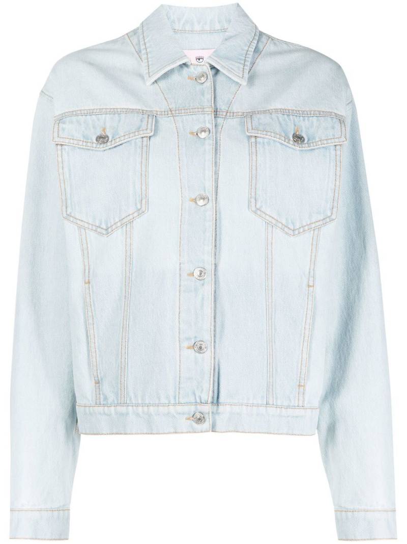 Chiara Ferragni contrast-stitch denim jacket - Blue von Chiara Ferragni