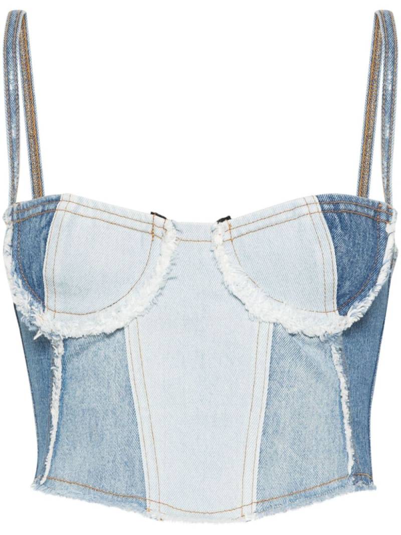 Chiara Ferragni denim cropped top - Blue von Chiara Ferragni