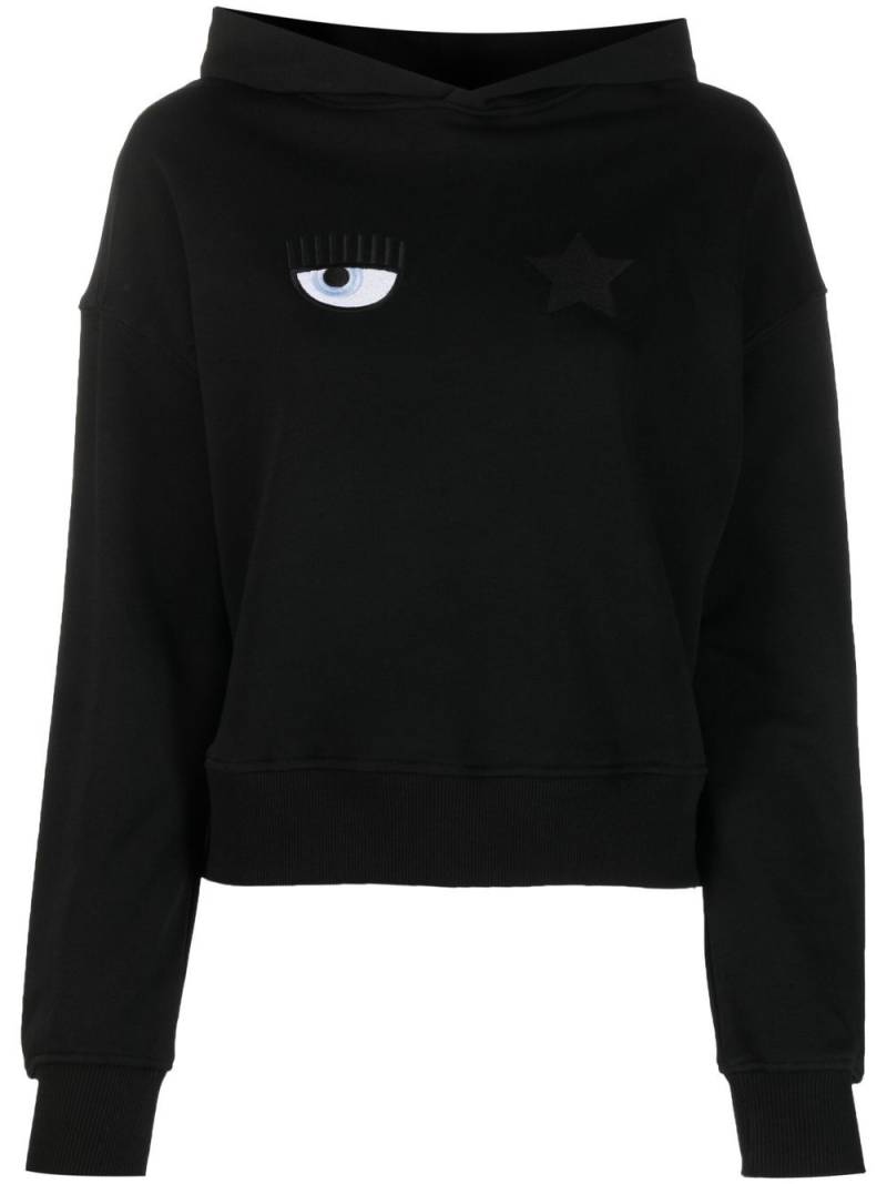 Chiara Ferragni eye-Like motif hoodie - Black von Chiara Ferragni