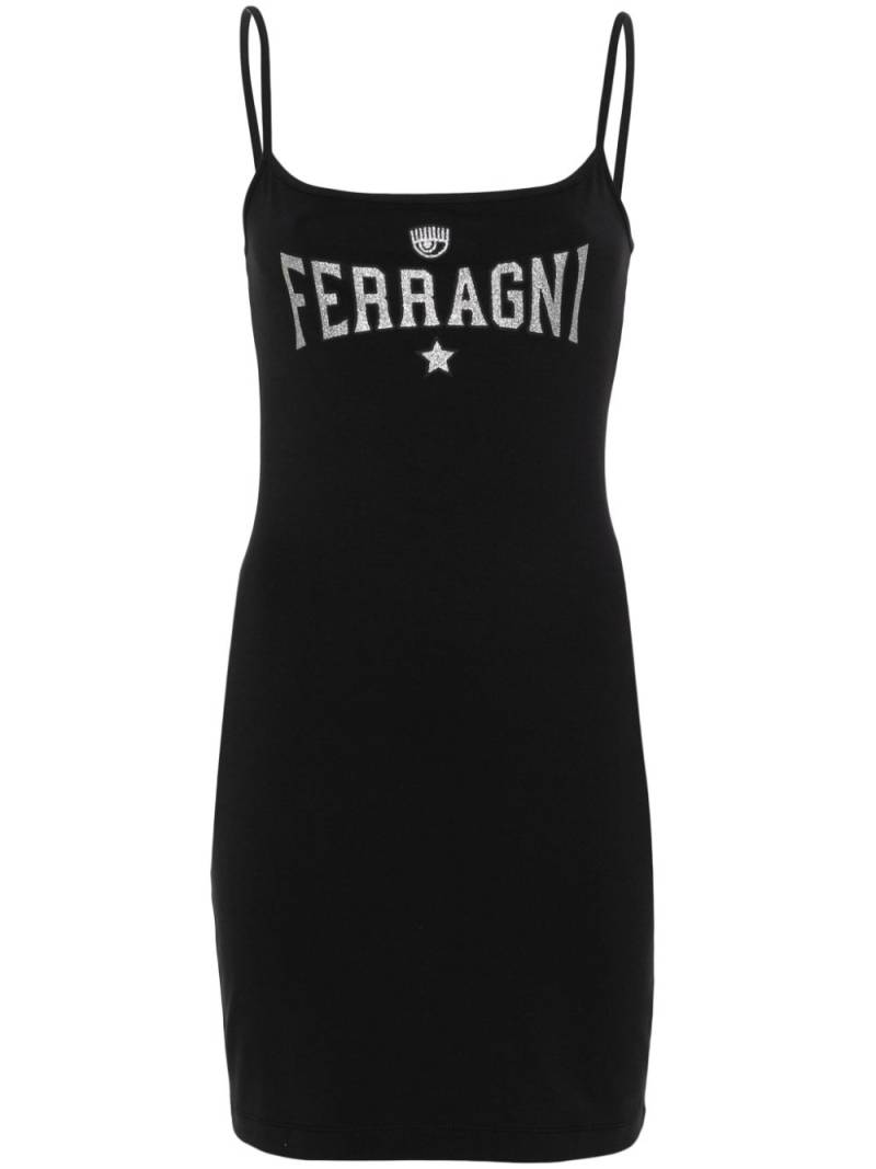 Chiara Ferragni glitter-logo dress - Black von Chiara Ferragni