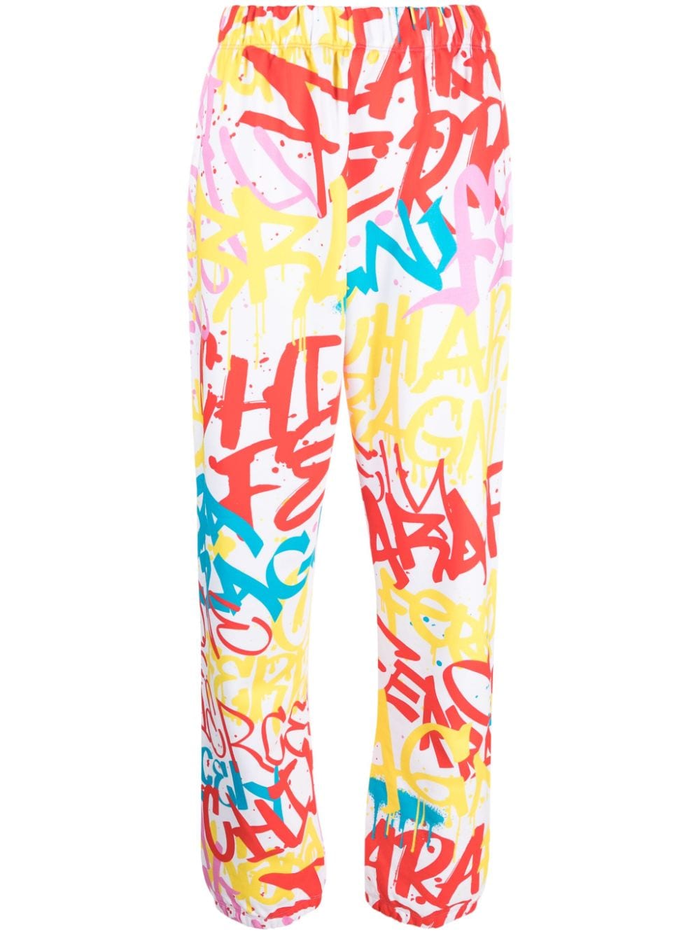 Chiara Ferragni graphic-print straight-leg trousers - Red von Chiara Ferragni