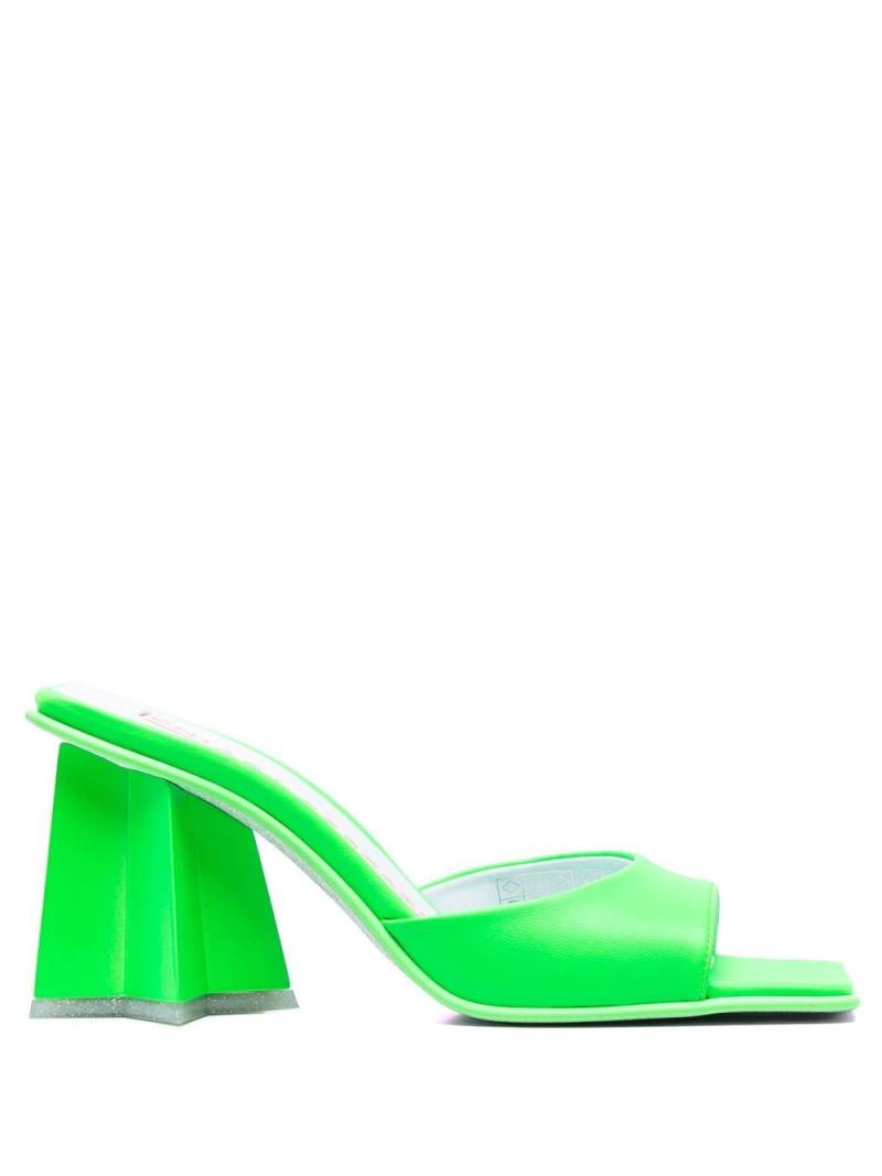 Chiara Ferragni leather square-toe mules - Green von Chiara Ferragni