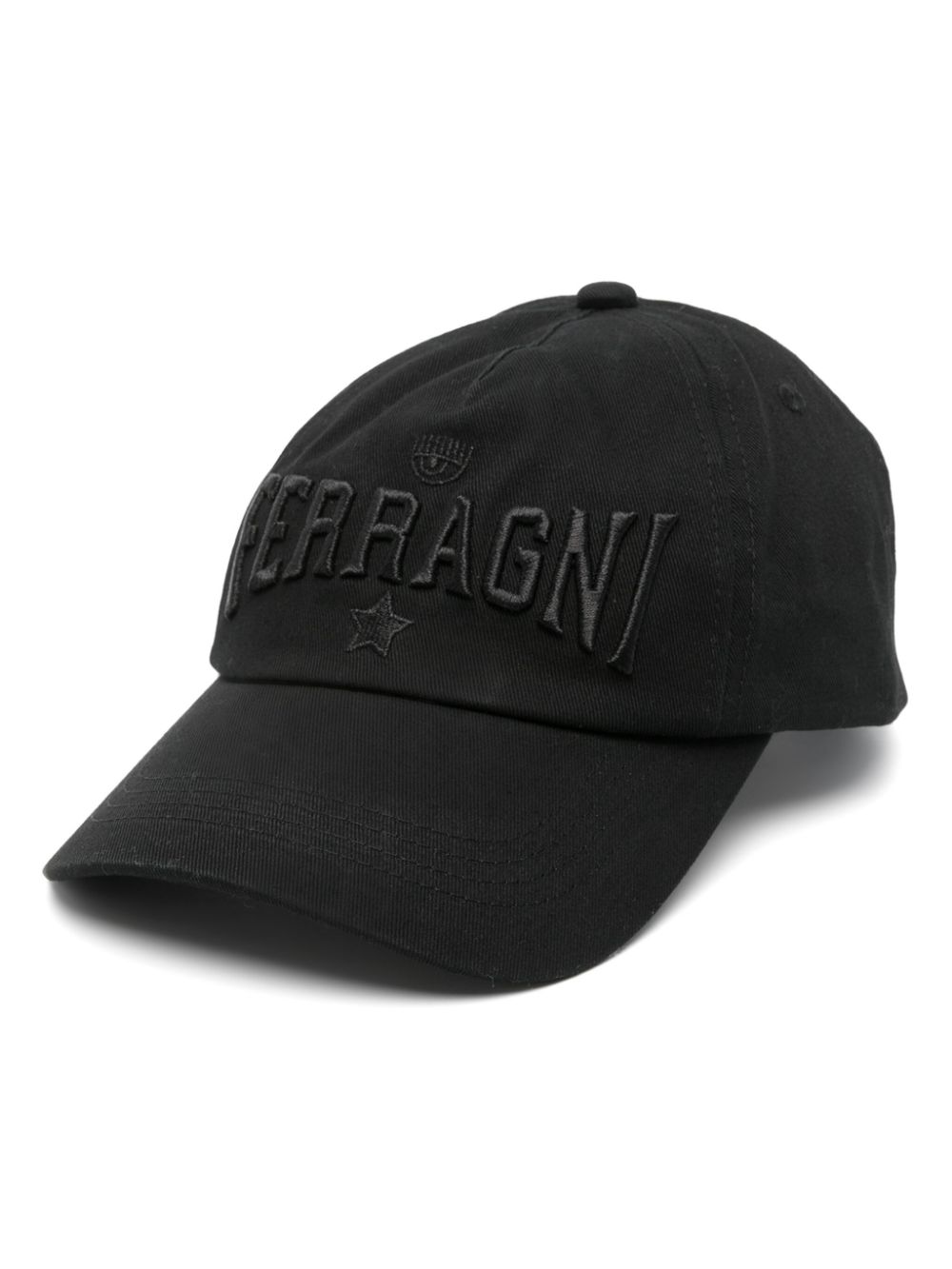 Chiara Ferragni logo-embroidered cotton baseball cap - Black von Chiara Ferragni