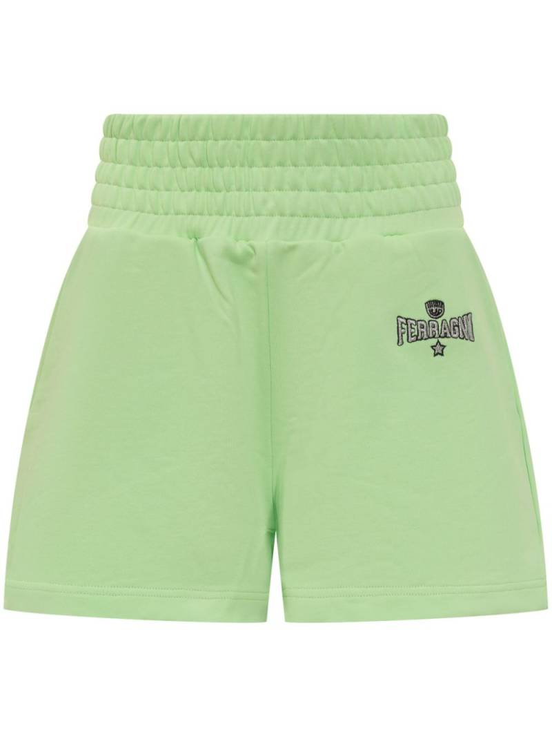 Chiara Ferragni logo-embroidered track shorts - Green von Chiara Ferragni