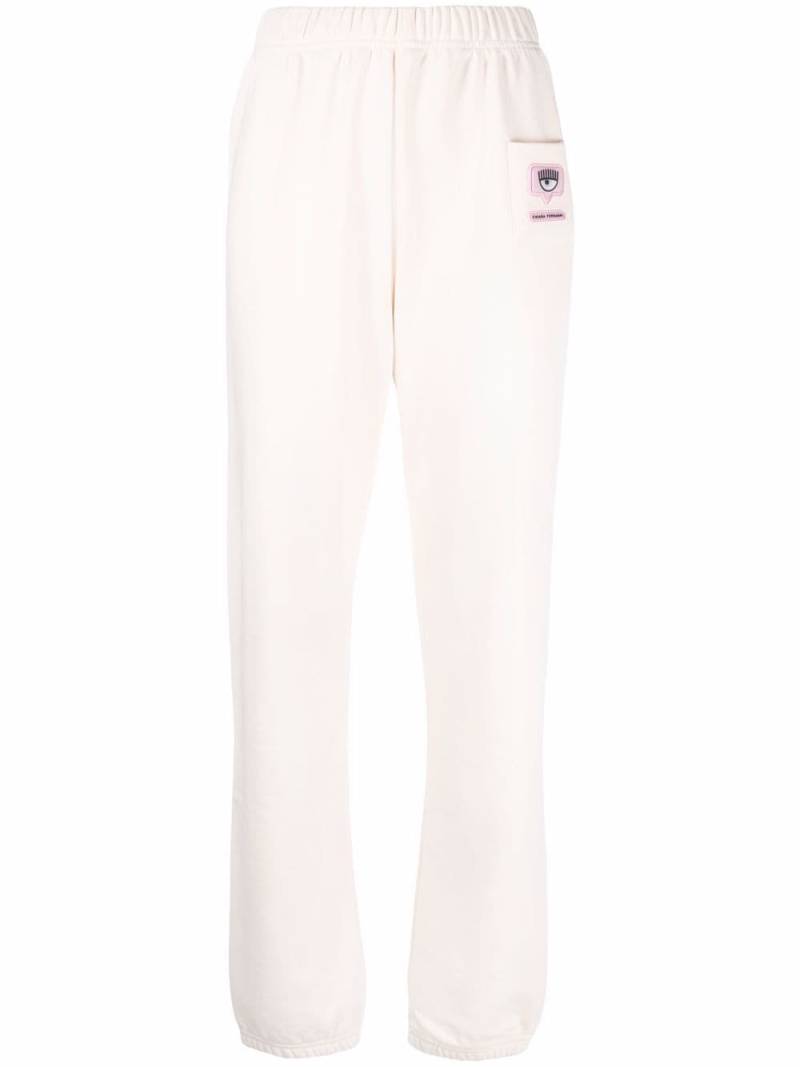 Chiara Ferragni logo-patch track pants - Neutrals von Chiara Ferragni