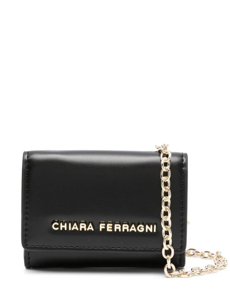 Chiara Ferragni logo-plaque chain link-detail wallets - Black von Chiara Ferragni