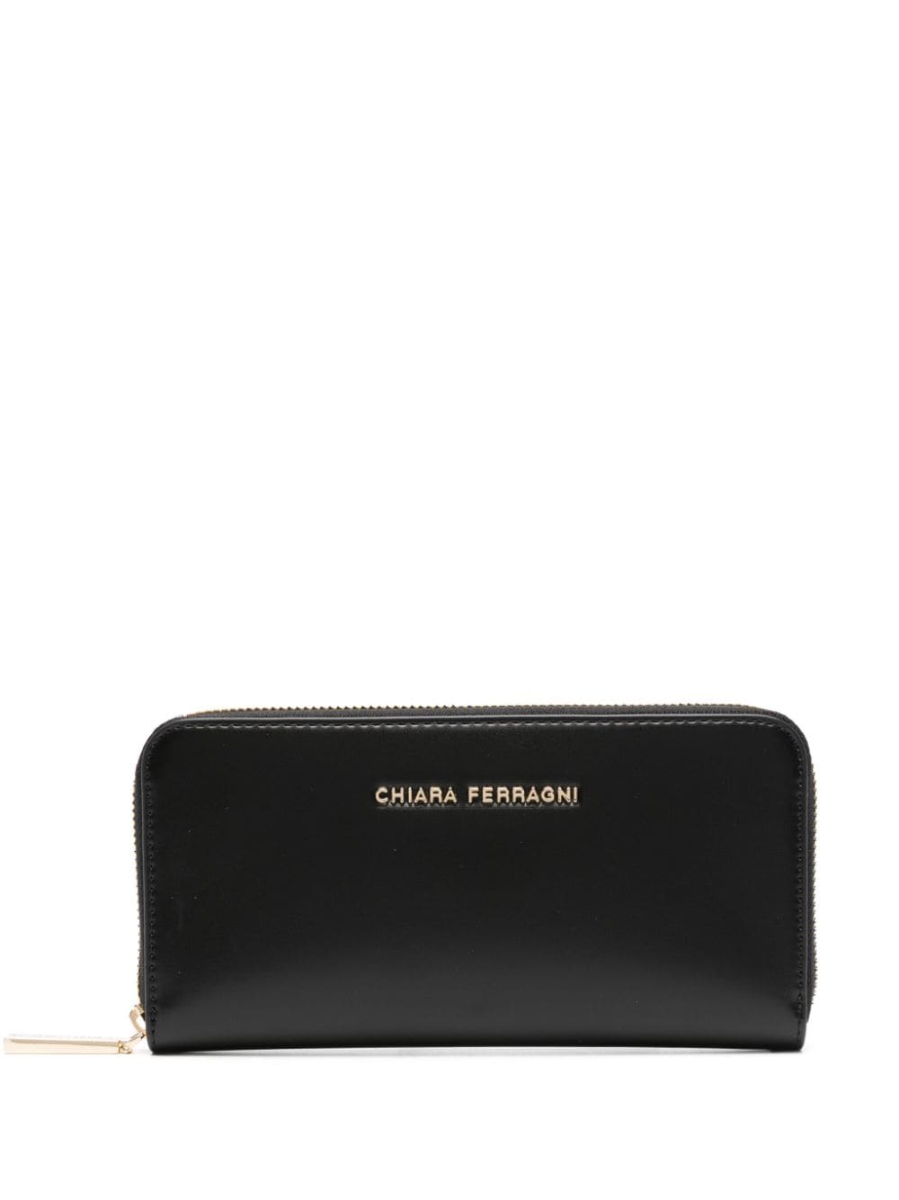 Chiara Ferragni logo-plaque zip-fastening wallet - Black von Chiara Ferragni