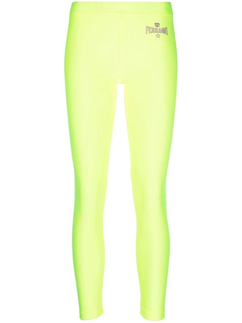 Chiara Ferragni logo-print detail leggings - Yellow von Chiara Ferragni