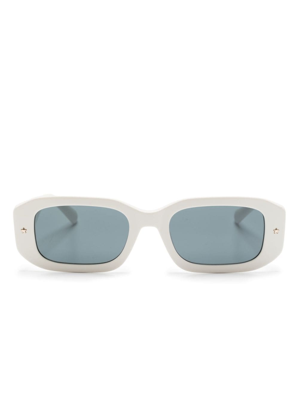 Chiara Ferragni logo-print rectangle-frame sunglasses - White von Chiara Ferragni