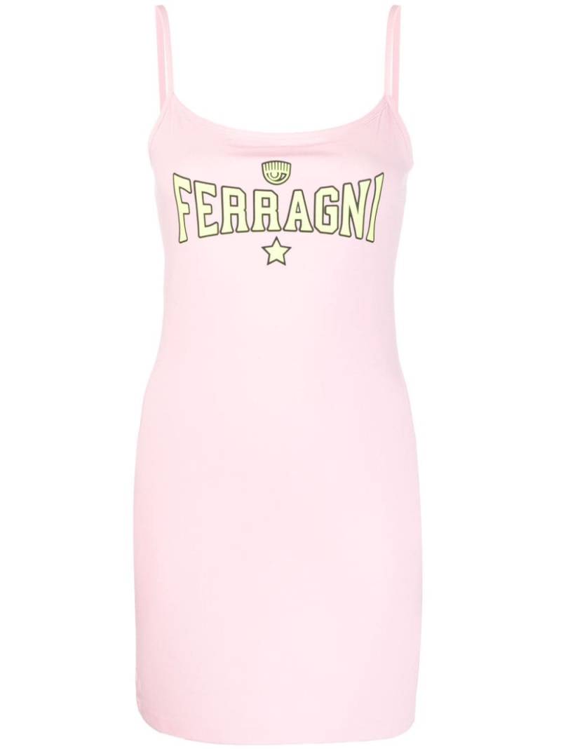 Chiara Ferragni logo-print sleeveless mini dress - Pink von Chiara Ferragni