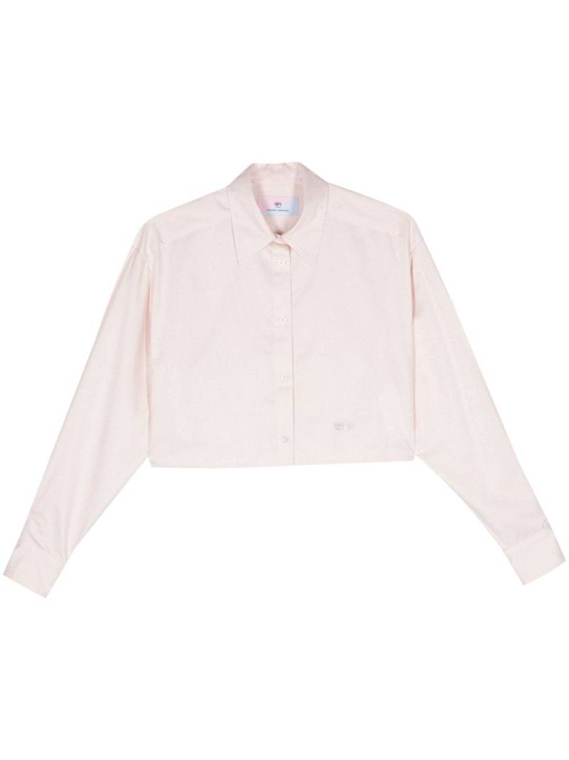 Chiara Ferragni lurex cropped shirt - Pink von Chiara Ferragni