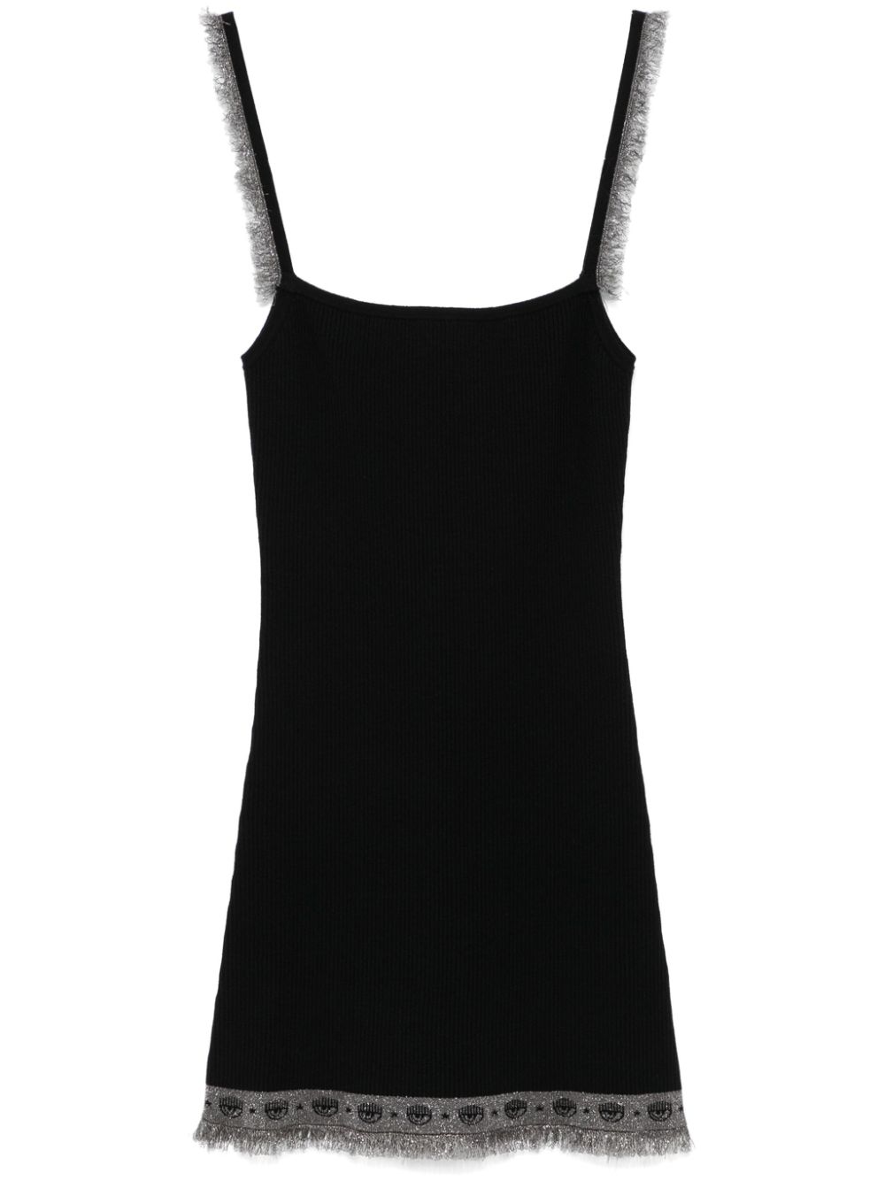 Chiara Ferragni ribbed-knit lurex mini dress - Black von Chiara Ferragni