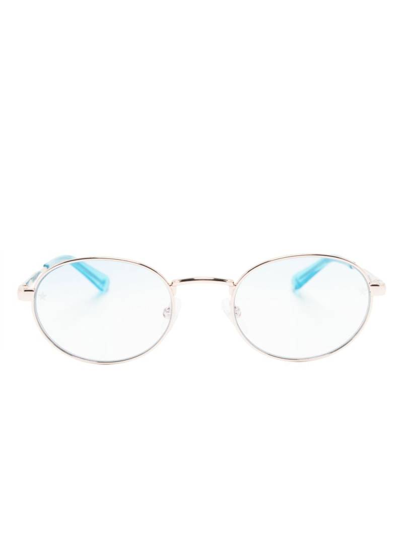 Chiara Ferragni round-frame metal glasses - Gold von Chiara Ferragni