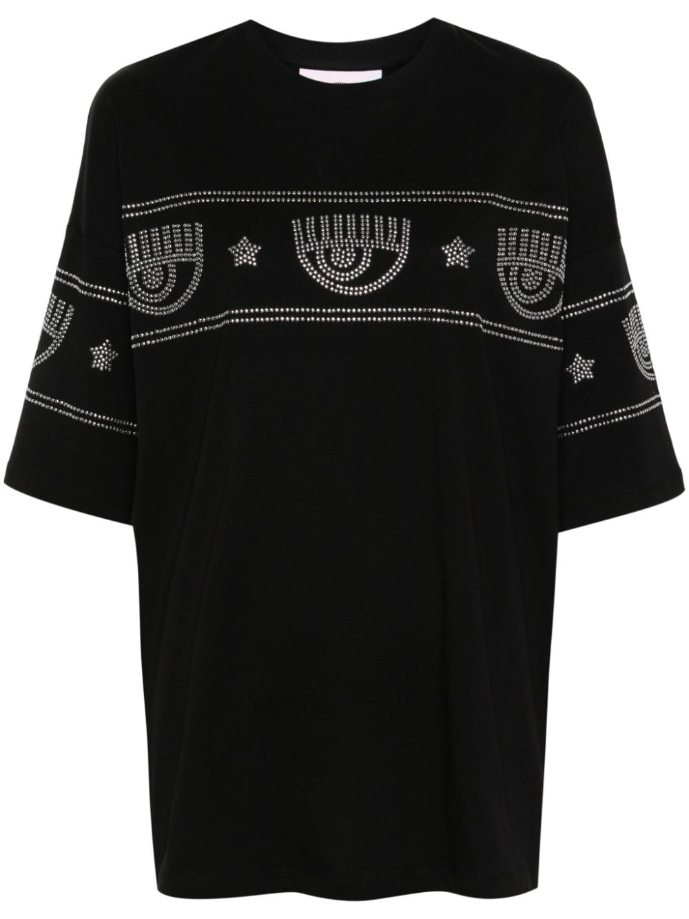 Chiara Ferragni studded-logo cotton T-shirt - Black von Chiara Ferragni